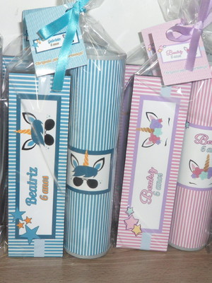 Kit domino e pega varetas personalizado tema unicornio