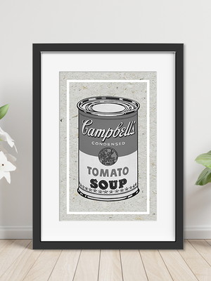 Quadro decorativo cozinha sopa campbell´s com paspatur