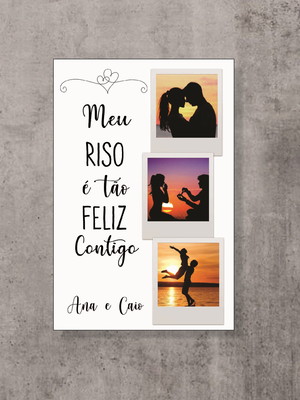 Placa decorativa casal dia dos namorados 20x30