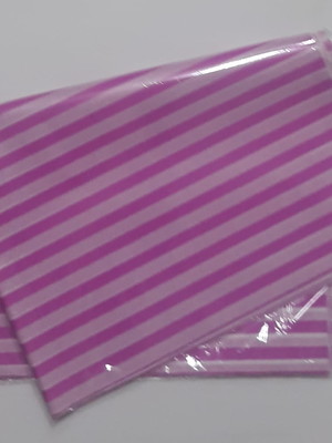Papel de seda 50x70 cm pct c/50 und - listras rosas
