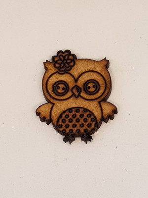 Aplique em mdf - coruja 4 cm
