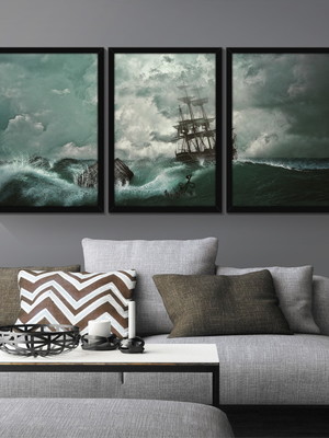 Quadros mar: com vidro