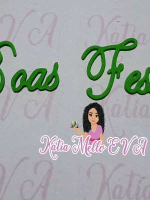Boas festas em eva 4 cm