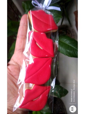Biscoitos decorados boca