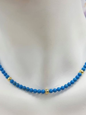 Choker turquesa howlita 4 mm