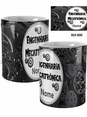 Caneca personalizada para presente engenharia mecatrônica