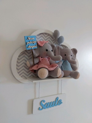 Quadro nuvem maternidade meu irmãozinho chegou