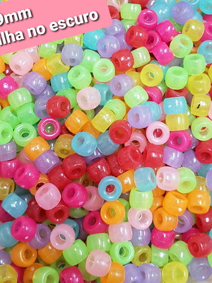 Miçanga terere 6x9mm fluorescente -250grama 820peça