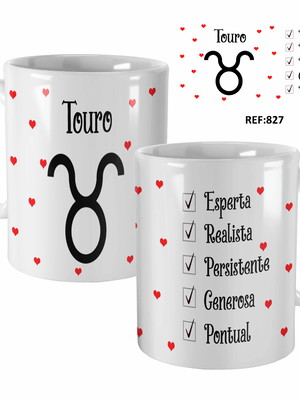 Caneca personalizada presente signo touro