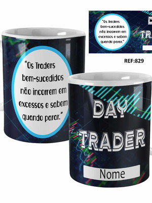Caneca personalizada para presente com dizer day trader