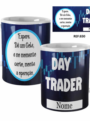 Caneca personalizada para presente com dizer trader