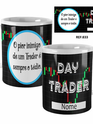 Caneca personalizada para presente day trader.