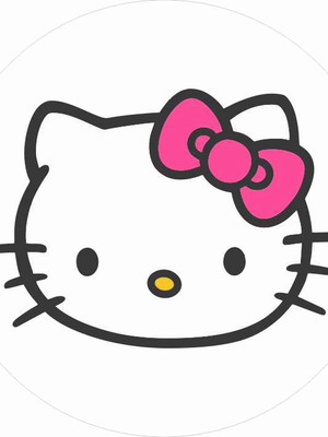 Painel redondo hello kitty