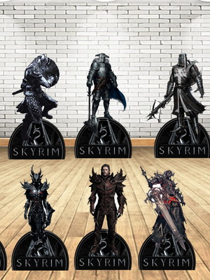 Elder scrolls skyrim displays kit com 10 peças