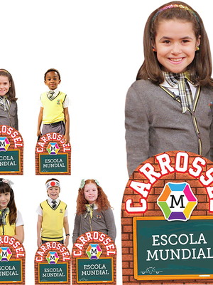 Kit displays carrossel escola