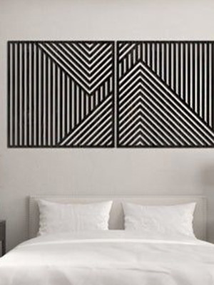 Quadros decorativos ripado 3d