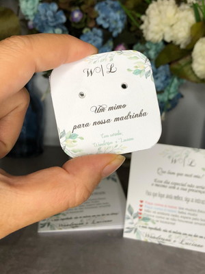 Tags para brincos - greenery