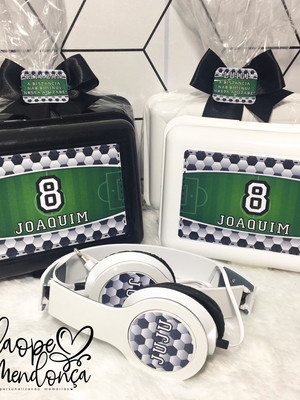 Headphone com box futebol