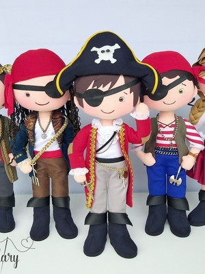 Aluguel bonecos piratas em feltro (aluguel)