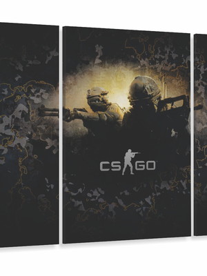 Quadro decorativo cs go 120x60 em tecido