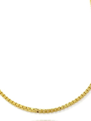 Corrente masculina veneziana banhado a ouro 24k