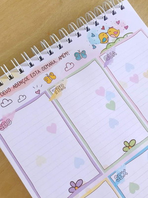 Planner semanal de mesa -vertical