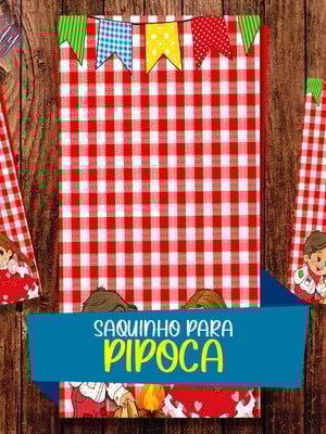 Saquinho para pipoca - festa junina
