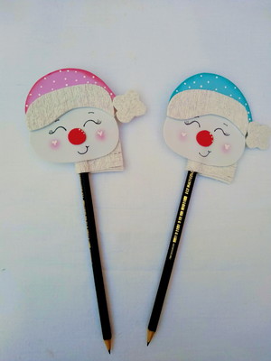 Ponteira de lápis boneco de neve - natal