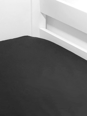 Lençol de elástico solteiro preto