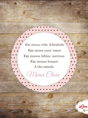 Tag lembrancinha -maternidade