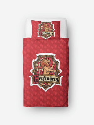 Lençol cobre-leito grifinoria harry potter tecido importado