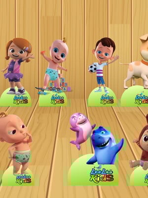 Looloo kids displays kit com 10 peças