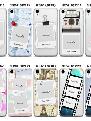 Capa de celular com foto ou fotos montagem polaroid escrita