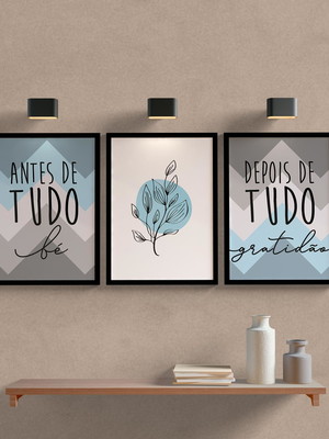 Quadros frases: com vidro