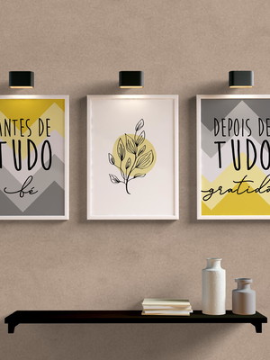 Quadros frases: com vidro