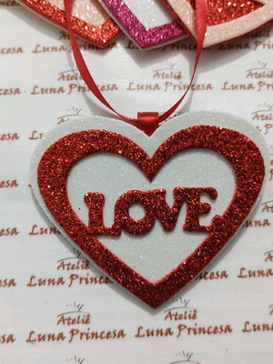 Gravata pet - coração love 10 unidades