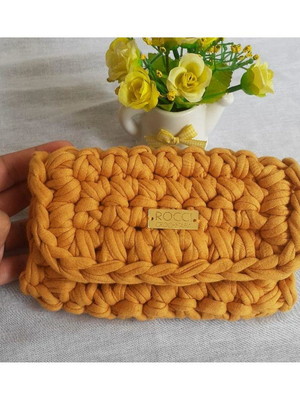 Carteira croche fio de malha