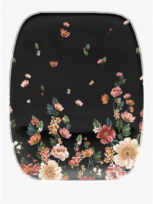 Mouse pad personalizado com apoio preto com flores