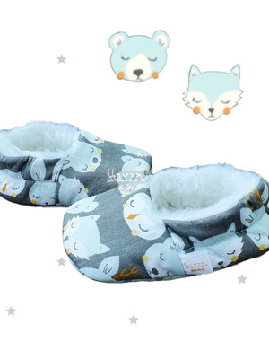 Pantufinha ariel soninho azul