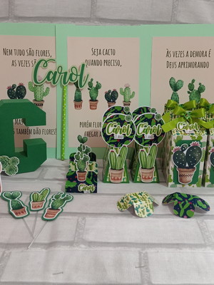 Kit festa em casa - cactos (ler descrição)