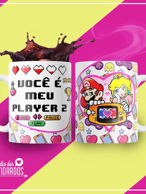 Caneca você é meu player 2