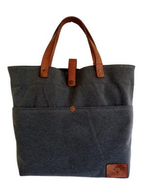 Bolsa feminina de lona e couro zup