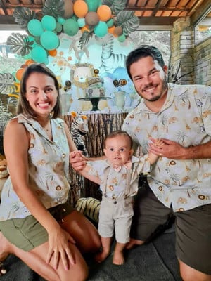 Safari - kit 6 peças família - filho/pai/regata mãe m/c