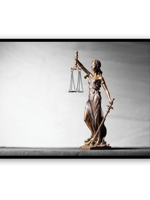1 quadro decorativo deusa da justiça direito molduras