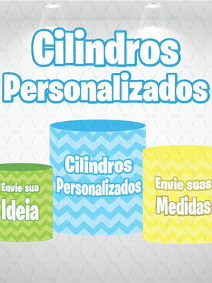 Kit 3 capas de cilindros personalizadas - padrão 2