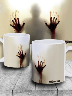 Caneca porcelana walking dead zumbi série geek nerd