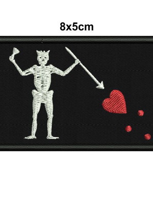 Patch bordado blackbeard seals - edward teach battlef velcro