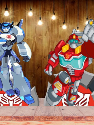 Transformers rescue bot displays kit com 10 peças