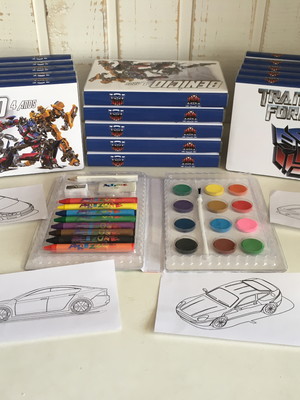 Estojo de pintura transformers
