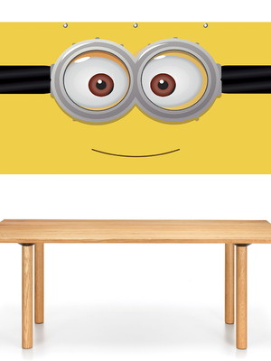 Painel em lona para festa minions 110x65cm